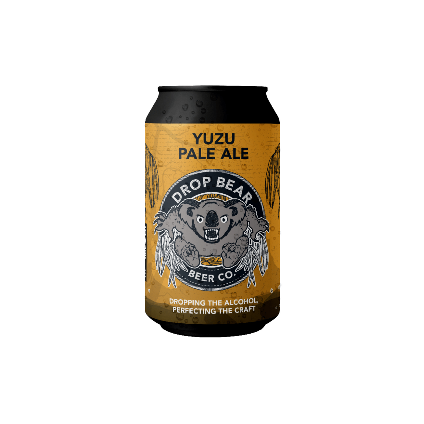 Can of Drop Bear Beer Co. Yuzu Pale Ale on a white background
