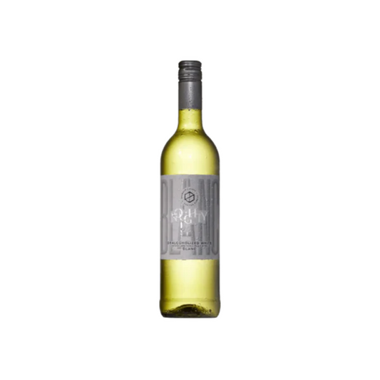 Wine bottle with a gray label on a white background
