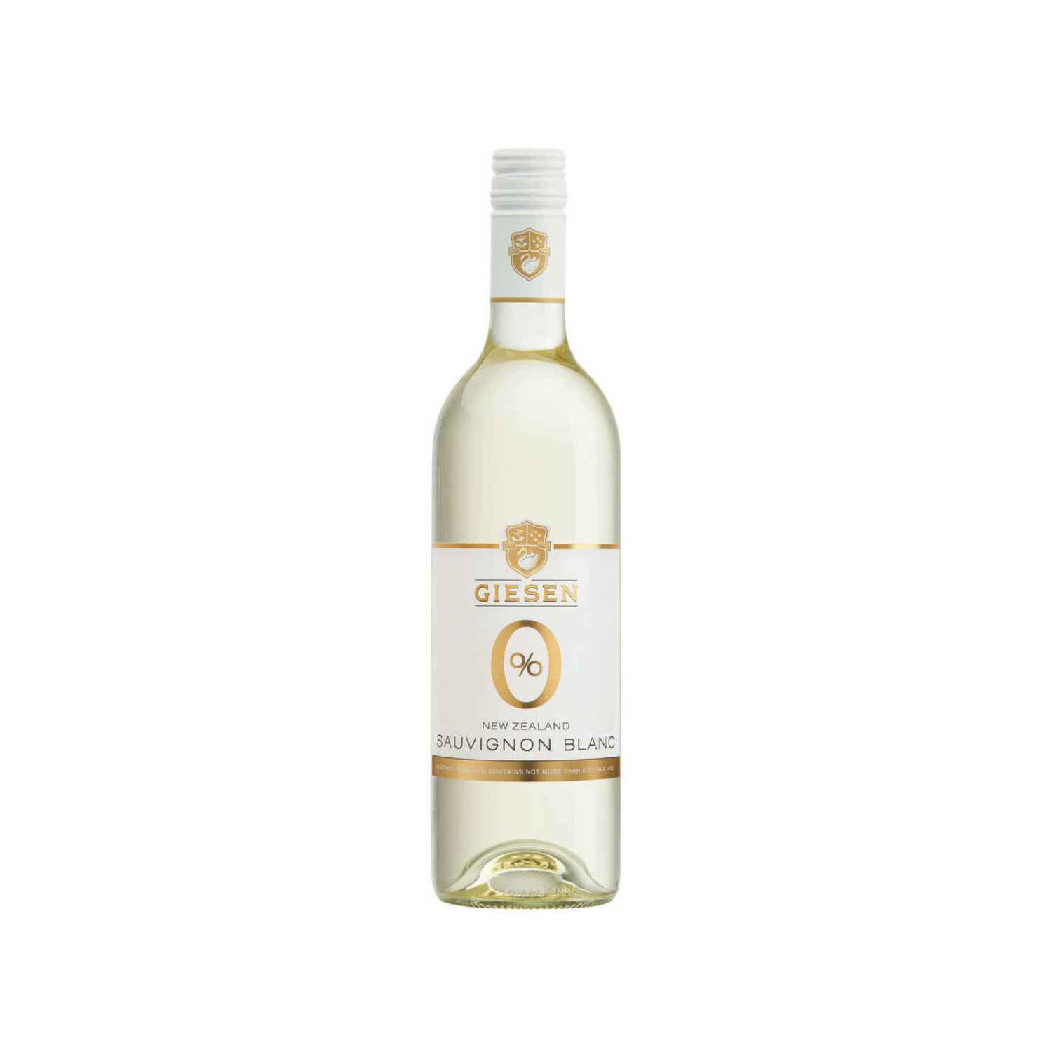 Wine bottle with 'Giesen' label on a white background