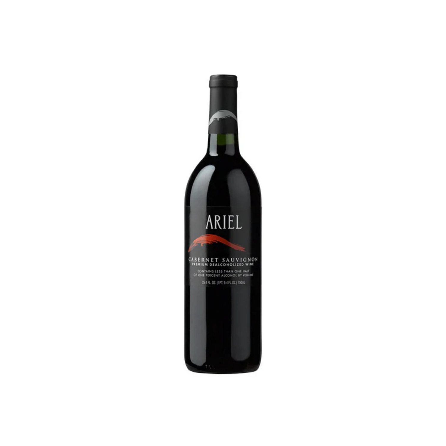 Bottle of Ariel Cabernet Sauvignon wine on a white background