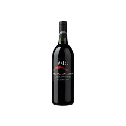 Bottle of Ariel Cabernet Sauvignon wine on a white background