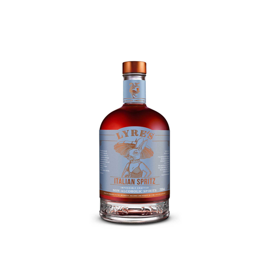 Bottle of Lyres Non-Alcoholic Spirit on a white background