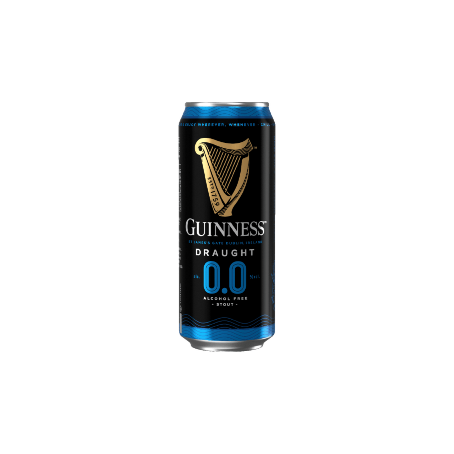 Guinness 0.0% Can on white background