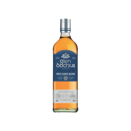 Glen Dochus whisky bottle on a white background