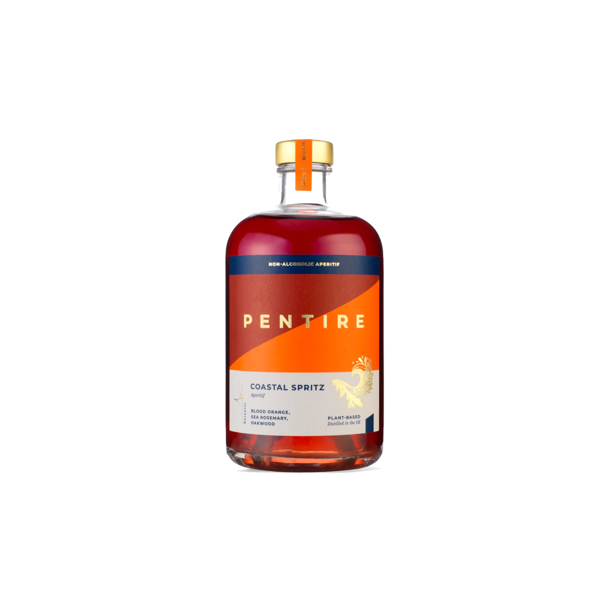 Bottle of Pentire Coastal Spritz on a white background