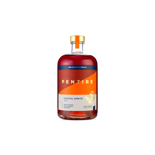 Bottle of Pentire Coastal Spritz on a white background