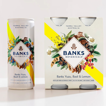 Banks Botanicals Yuzu, Basil & Lemon packaging on a white background