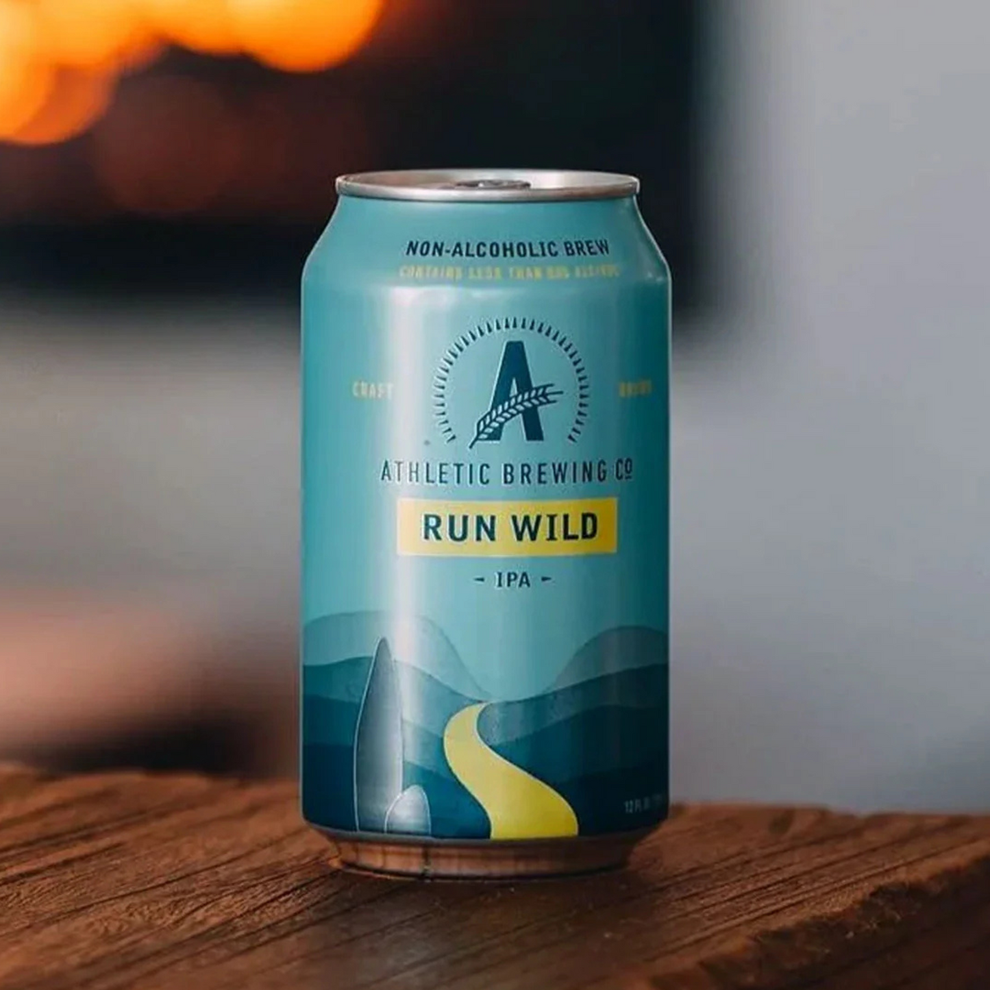 Athletic Brewing Co - Run Wild IPA Can on table