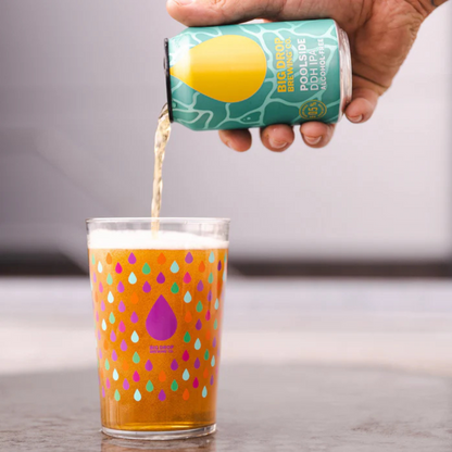 Big Drop Pool Side DDH IPA Can Pouring in Glass