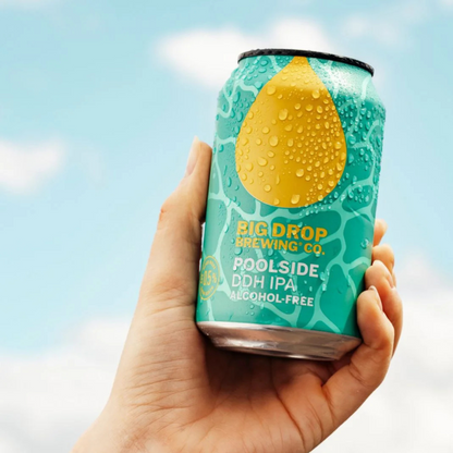 Big Drop Pool Side DDH IPA Can Pouring in Hand